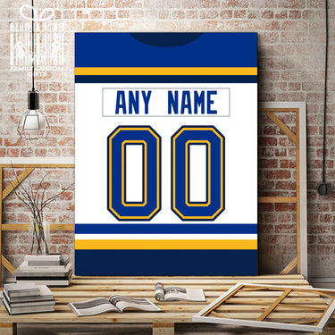 St. Louis Jersey Custom Canvas Print Wall Art for Boy Girl Men Women Hockey Personalized Canvas Art
